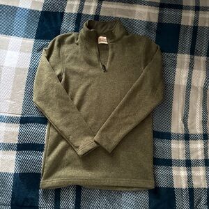 Men's Green Zip-Up Sweater quarter zip
